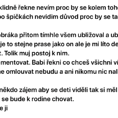 Štefan Čapucha čelí obvineniu z pedofílie; podľa Petry, sestry Jany Čapuchovej (rod. Štočkovej), predstavuje vážnu hrozbu pri kontakte s dieťaťom.